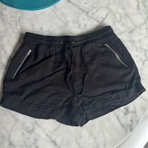 Forever 21 black rayon drawstring shorts Womens size small